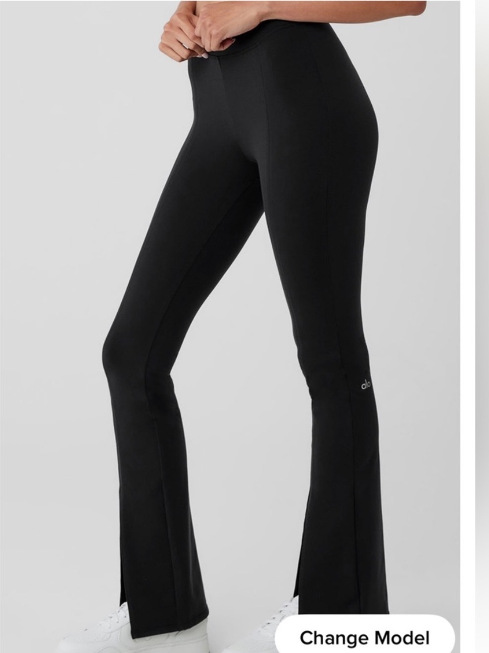 Alo Yoga Women's Airbrush High Waist Flutter Leggings Black Small Gym Activewear